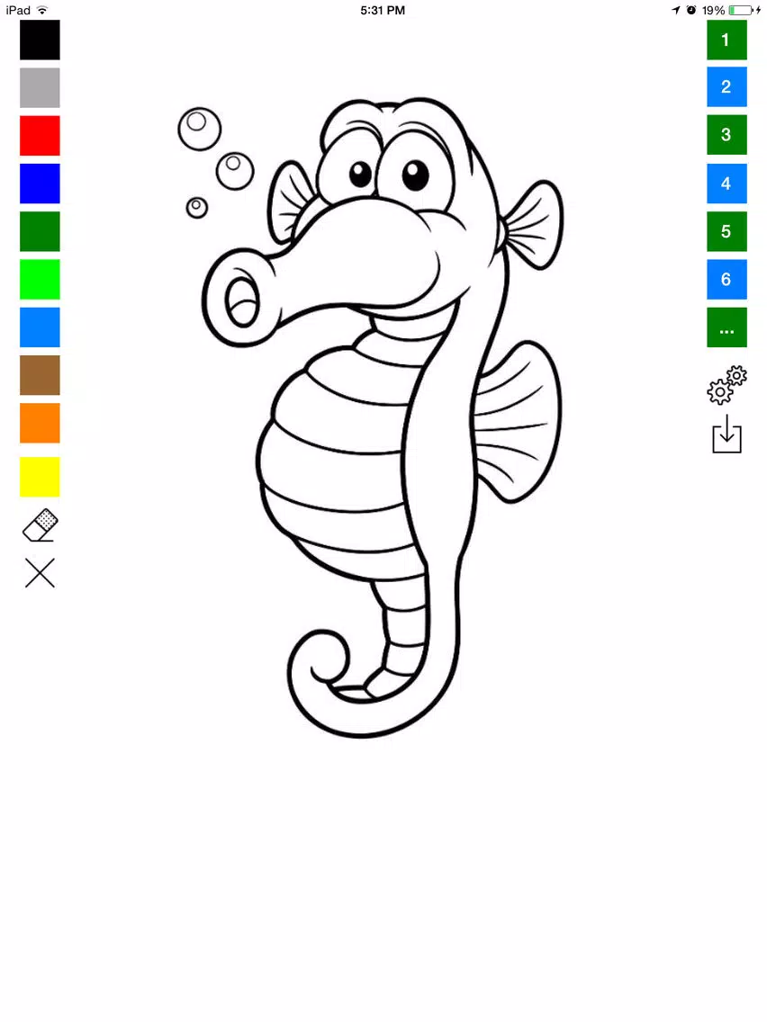 Underwater Coloring Book for Kids: Color and Draw a Mermaid, Sea Horse, Turtle and more iPad Screenshots