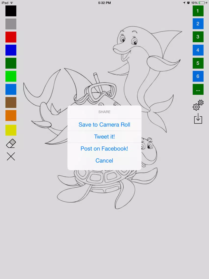 Underwater Coloring Book for Kids: Color and Draw a Mermaid, Sea Horse, Turtle and more iPad Screenshots