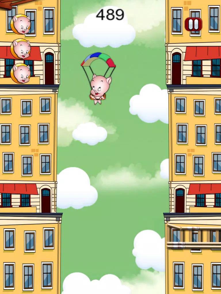 Crazy Parachute Pig Rescue iPad Screenshots