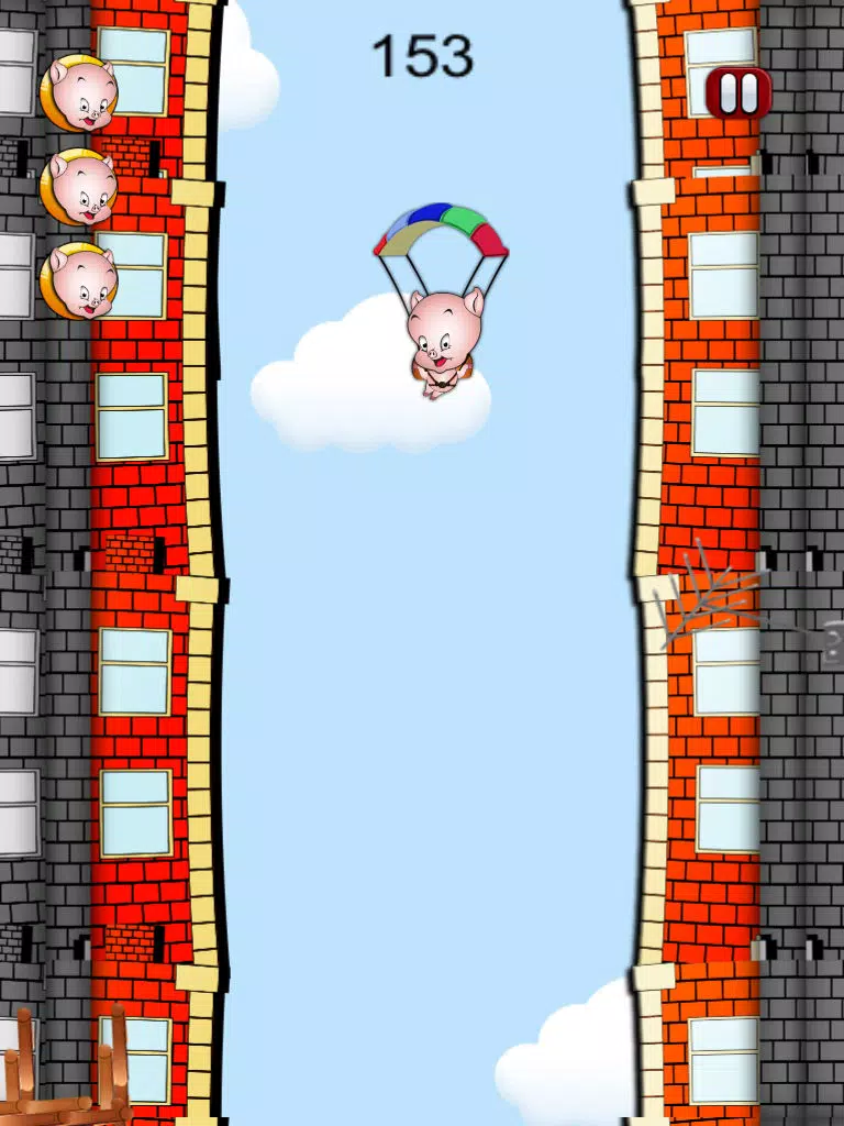 Crazy Parachute Pig Rescue iPad Screenshots
