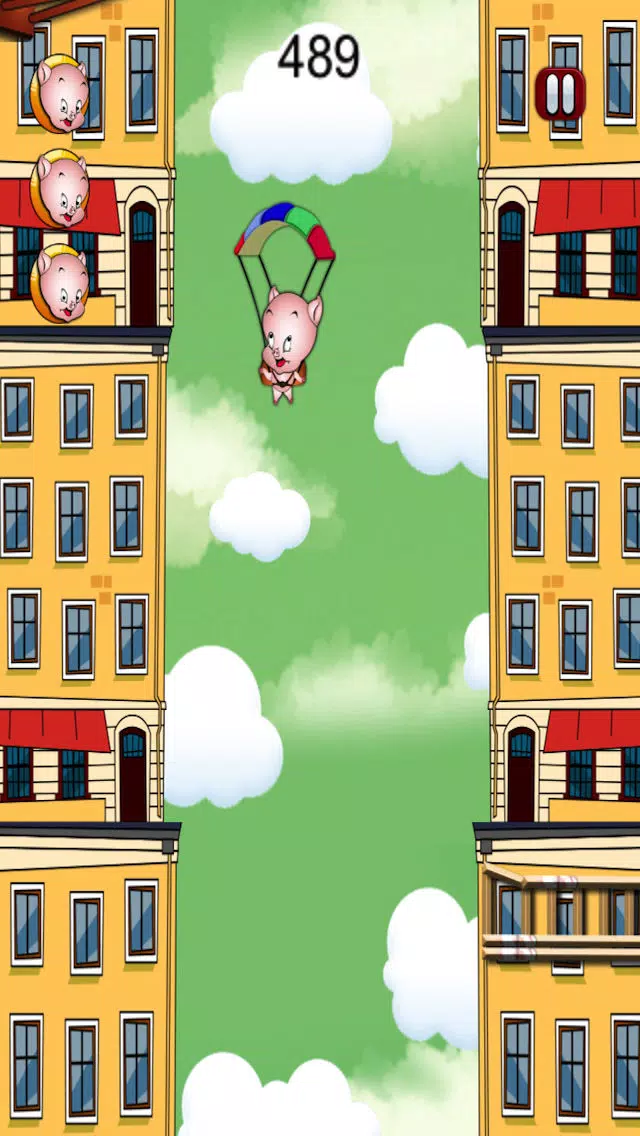 Crazy Parachute Pig Rescue Screenshots