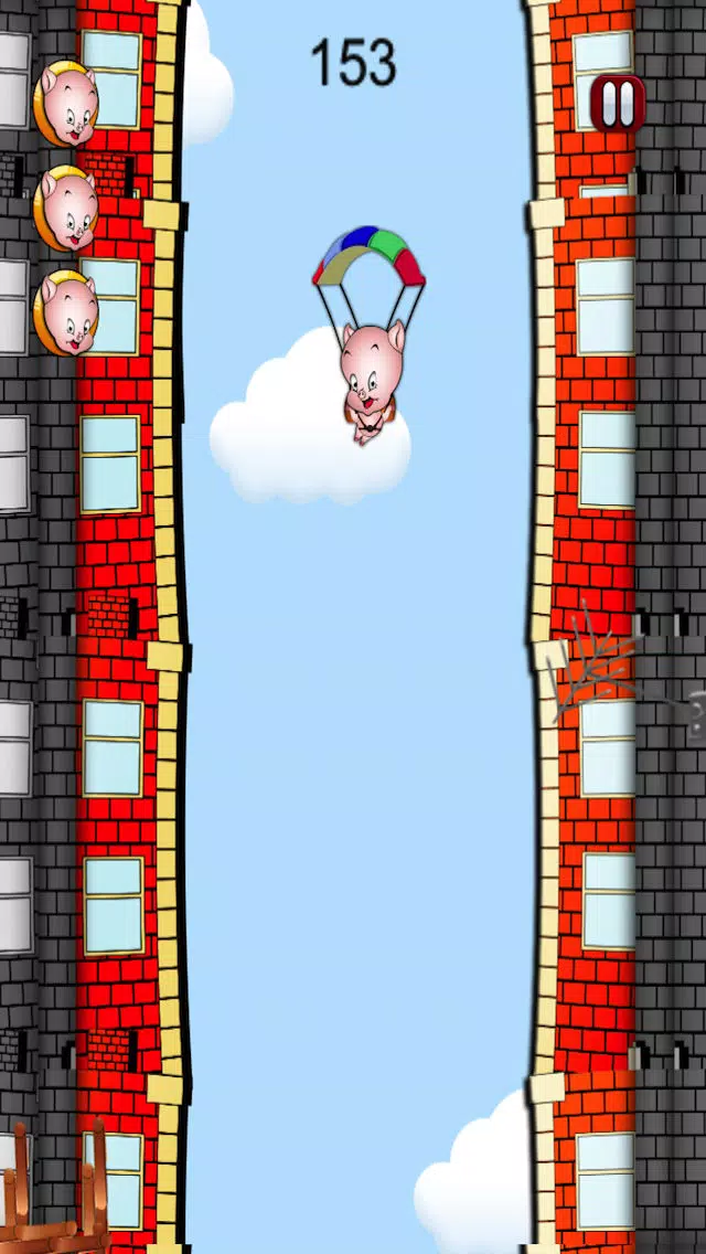 Crazy Parachute Pig Rescue Screenshots
