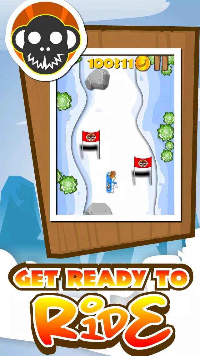 ภาพหน้าจอของ Snowboarding Monkey Mania