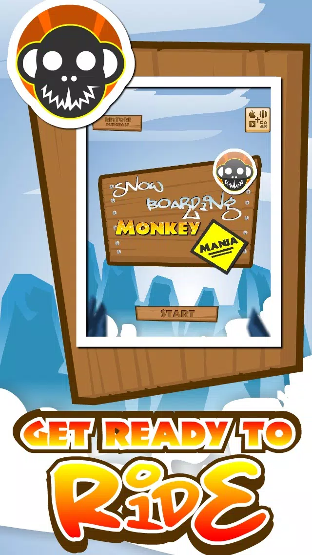 ภาพหน้าจอของ Snowboarding Monkey Mania