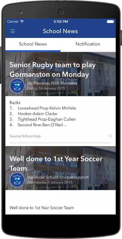Malahide Community School Screenshots
