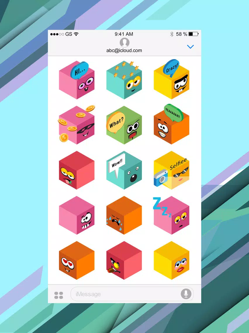 Amazingly Cubed Sticker Set for iMessage iPad Screenshots