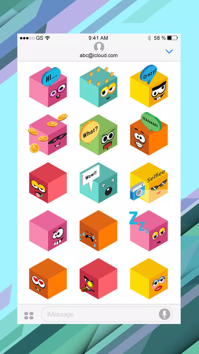 Amazingly Cubed Sticker Set for iMessage Screenshots