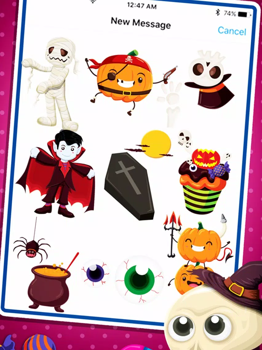 Halloween Emoji Sticker Pack for iMessage iPad Screenshots