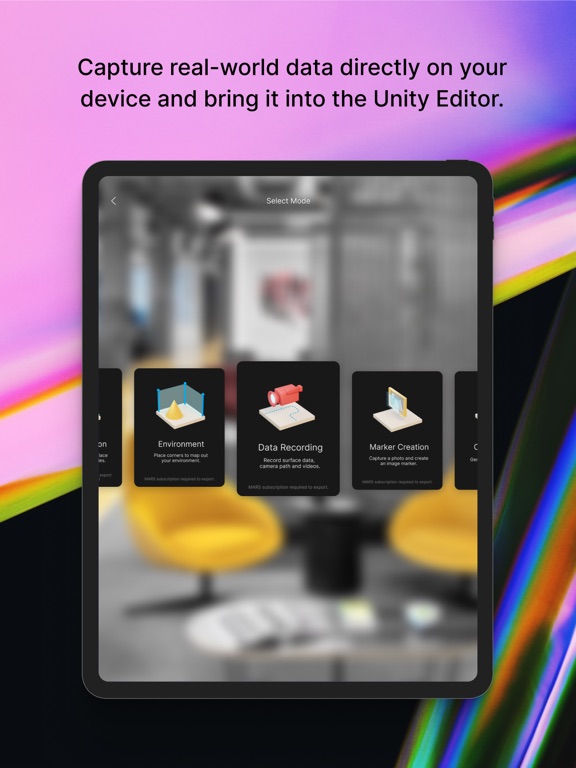Unity AR Companion iPad Screenshots