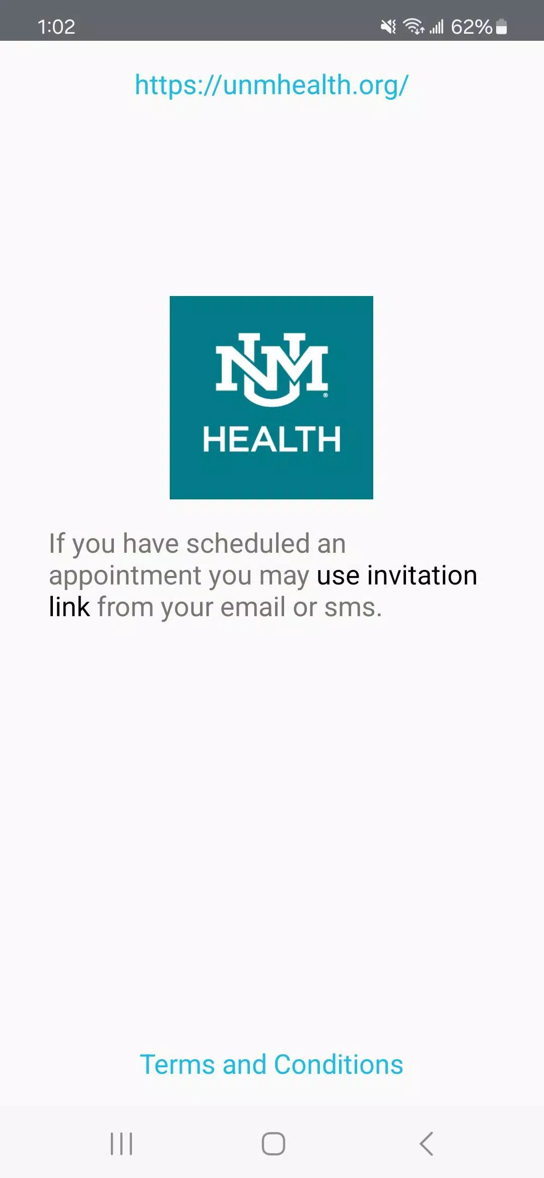 myUNM Health Virtual Visits Screenshots