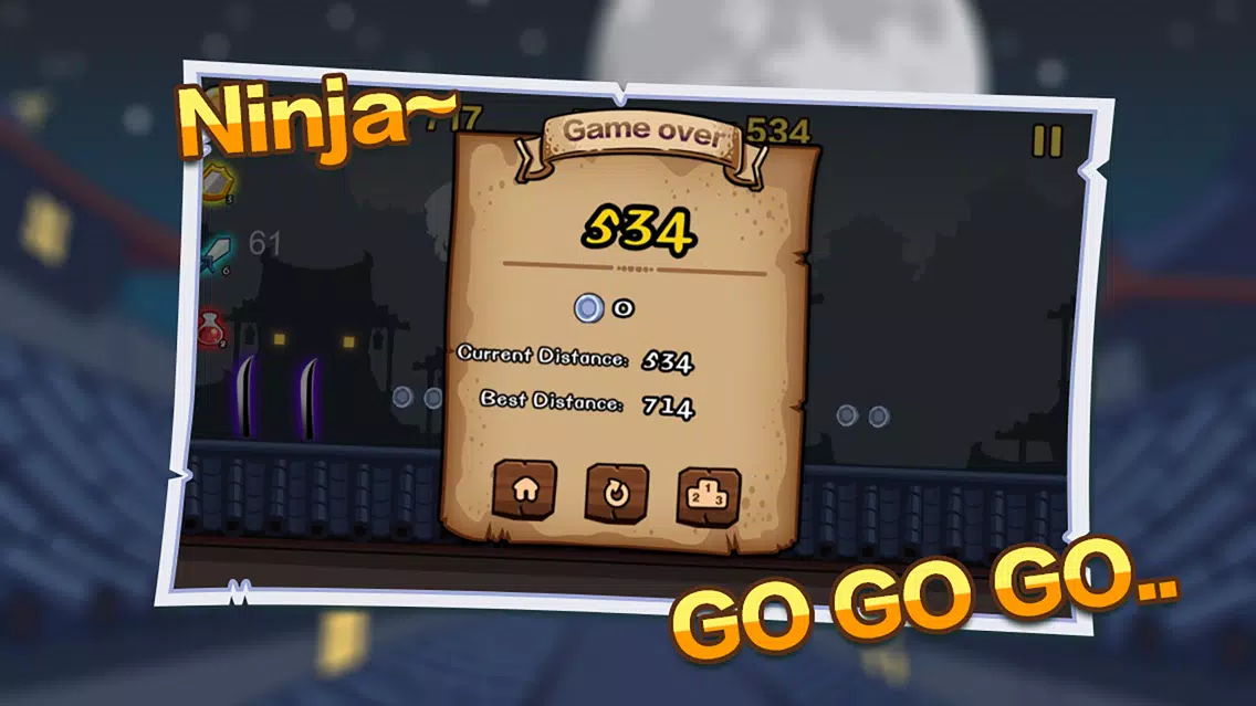 Ảnh chụp màn hình của Ninja Roof Runner
