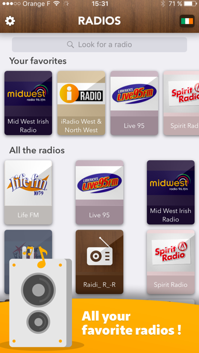 Irish Radio Éireann access all Radios Ireland Screenshots