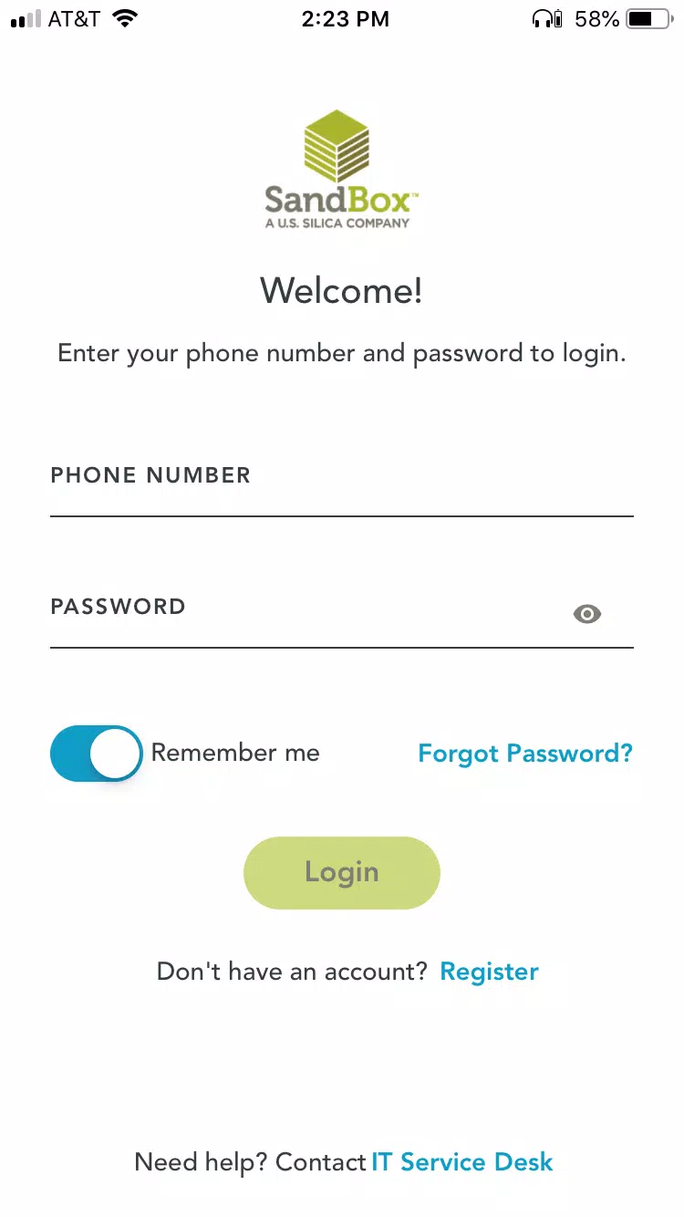Sandbox Mobile App Screenshots