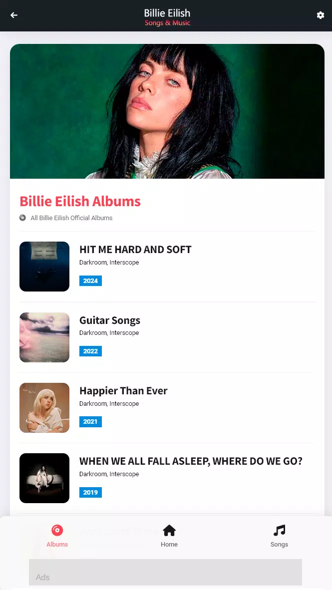 Billie Eilish: Songs & Music Screenshots