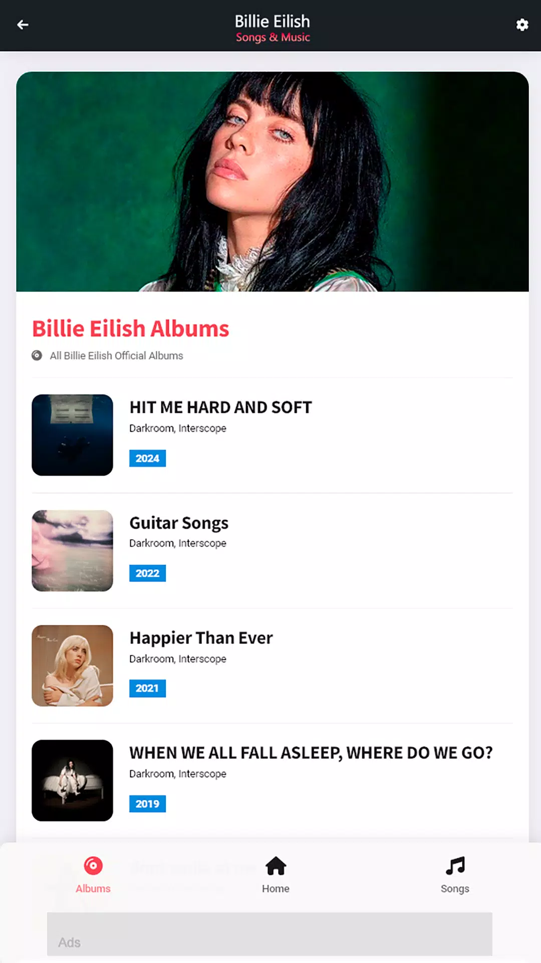 Billie Eilish: Songs & Music Screenshots