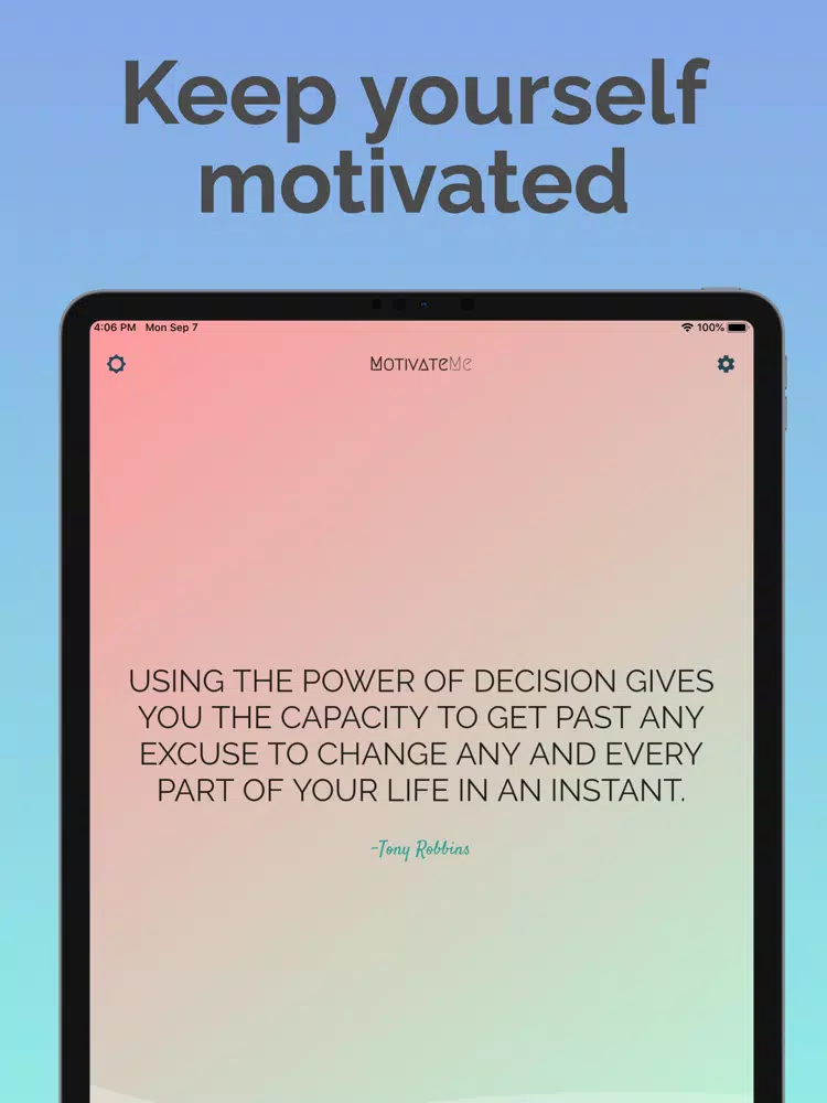 Motivate Me - Change your life iPad Screenshots