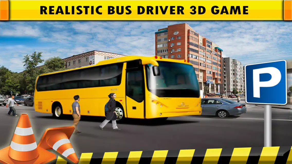 Bus Driving Simulator 3D - Pick Up & Drop Service Bus Parking Game Screenshots