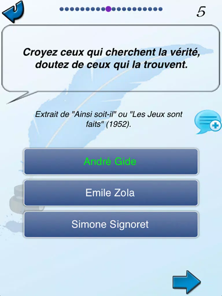 Citaquiz - Le jeu des citations iPad Screenshots