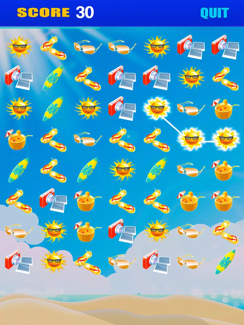 Beach Vacation Tropical Food Blitz Connect Dots Free - Volley Fashion Matching Games Boss Edition iPad Screenshots
