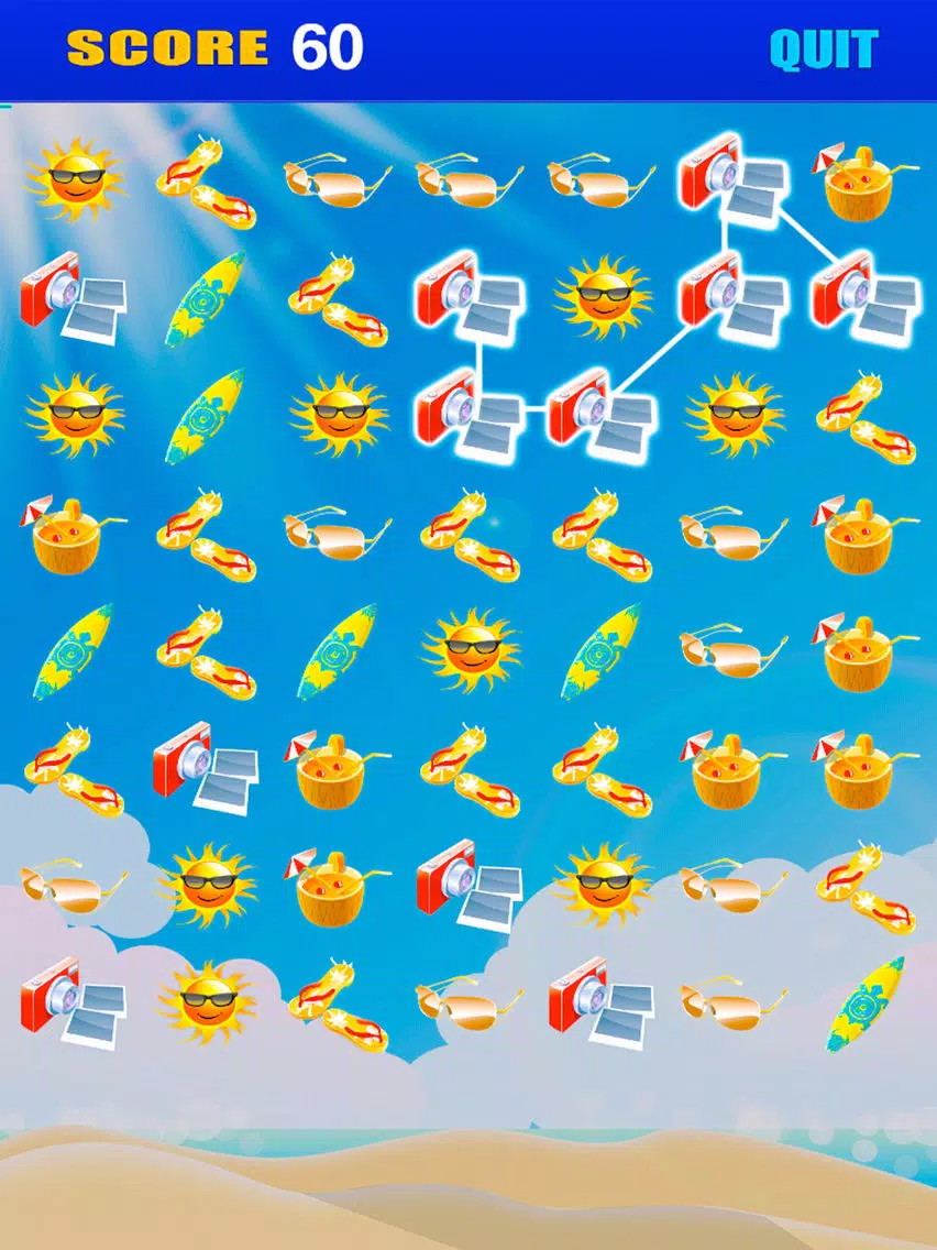 Beach Vacation Tropical Food Blitz Connect Dots Free - Volley Fashion Matching Games Boss Edition iPad Screenshots