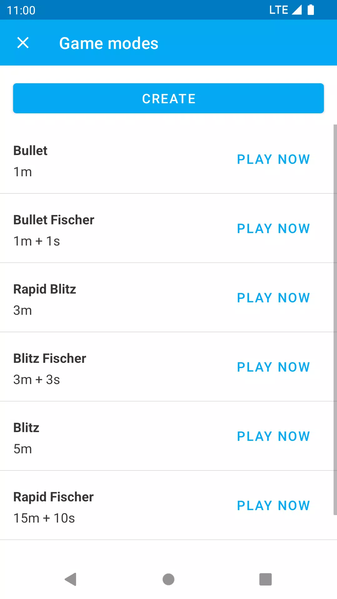 Chess Clock Screenshots