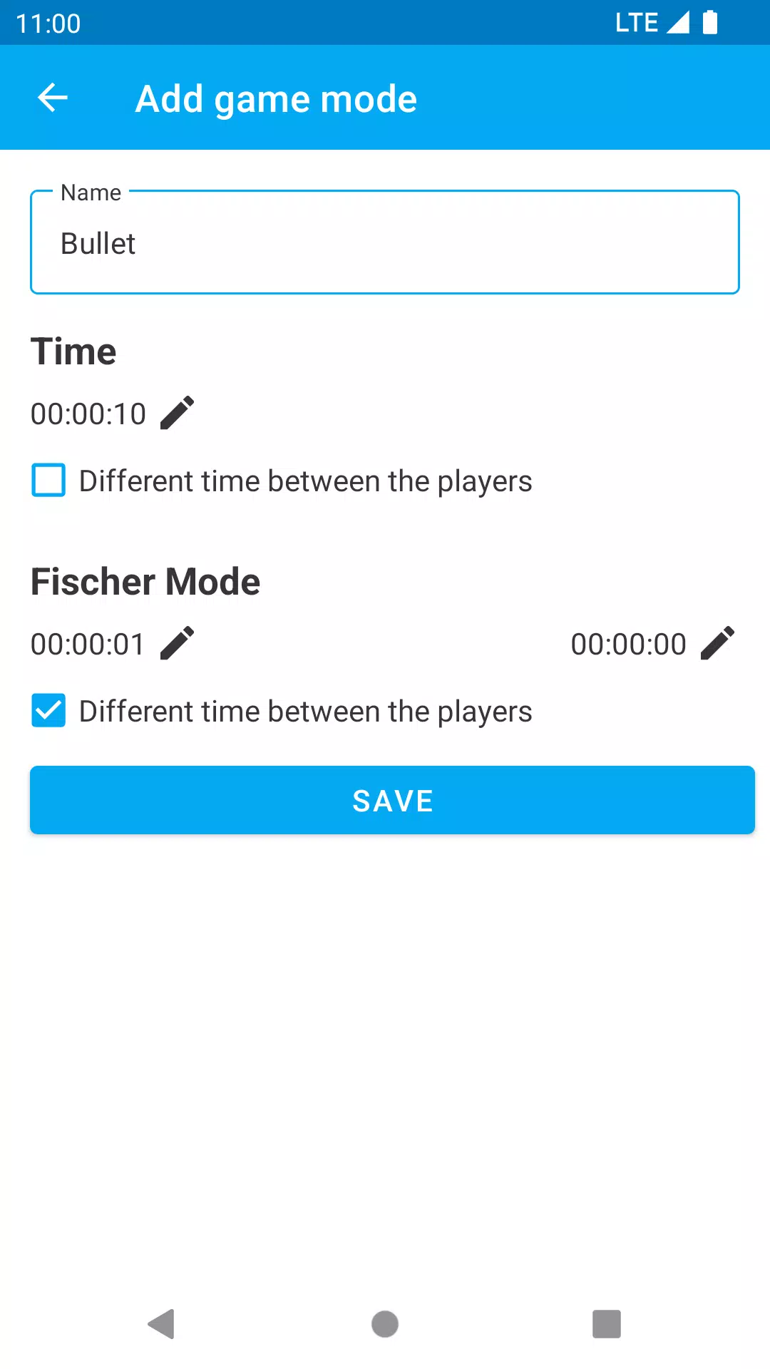 Chess Clock Screenshots