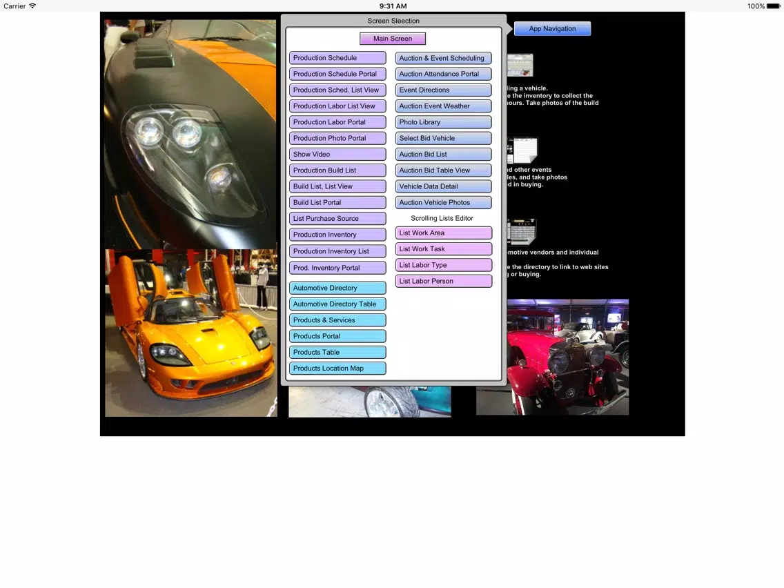 Car Restoration Manager Pro iPad Screenshots