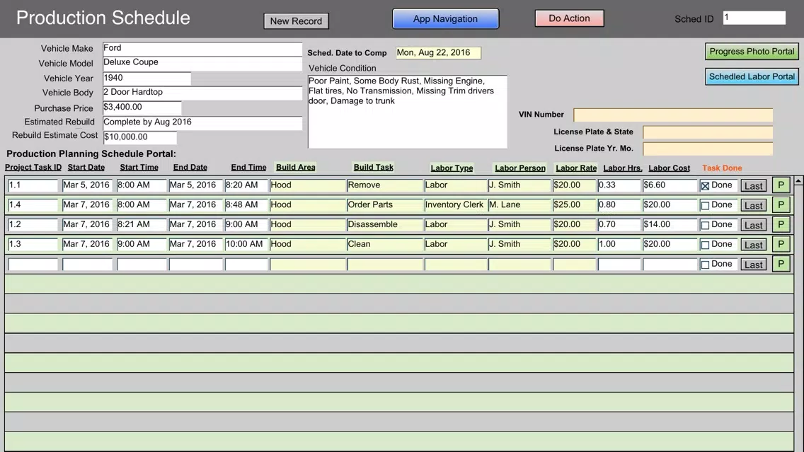 Car Restoration Manager Pro Screenshots
