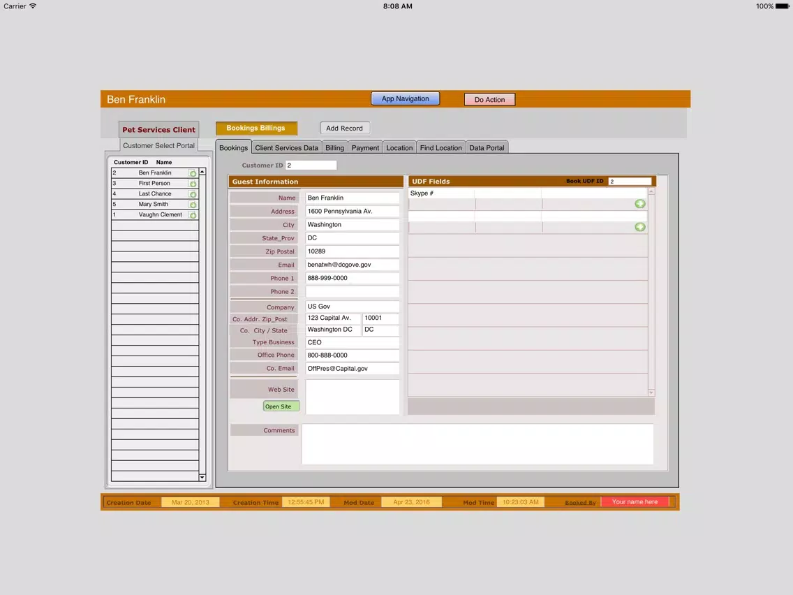 Pet Services Business iPad Screenshots