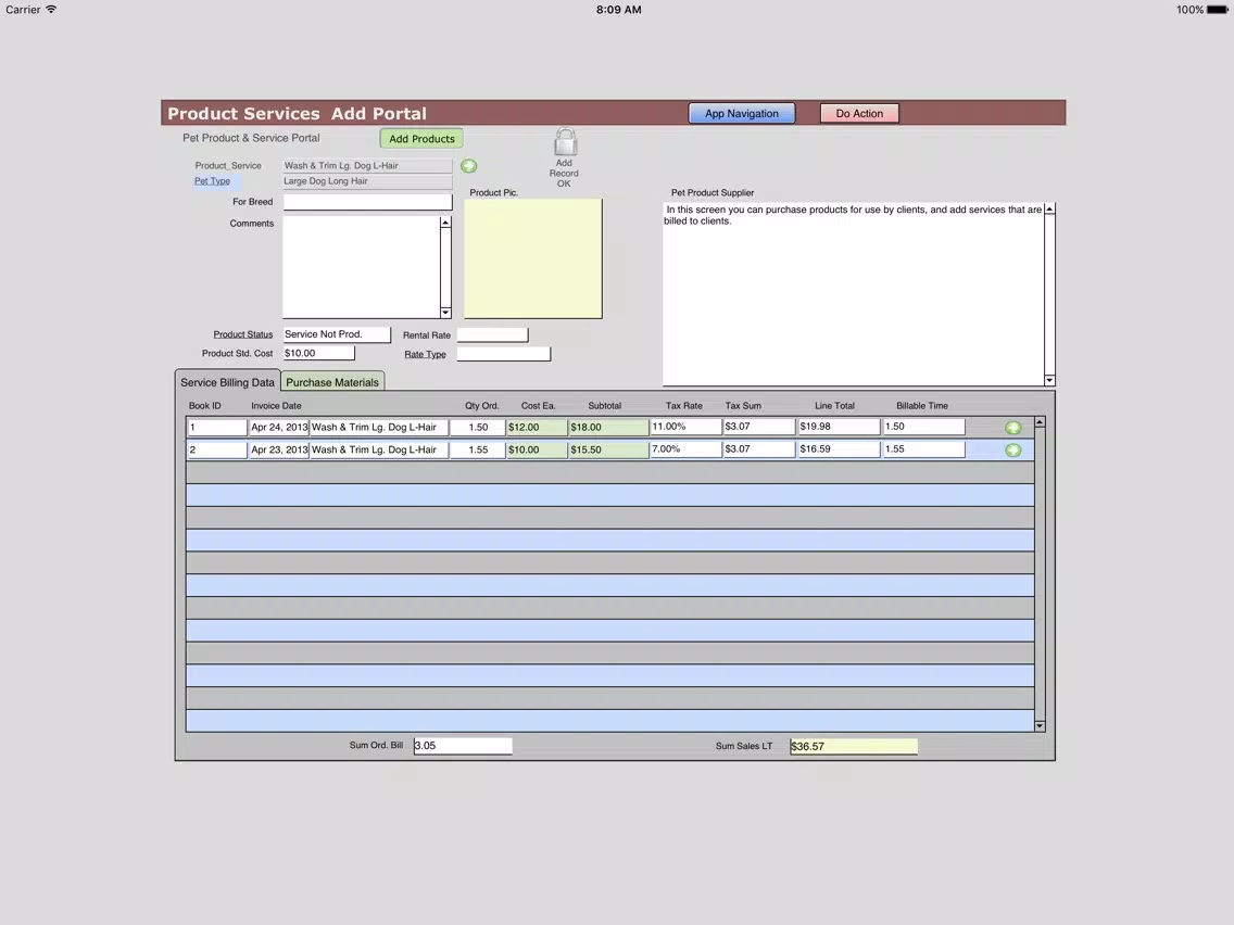 Pet Services Business iPad Screenshots