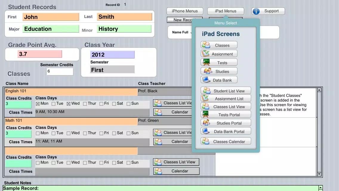 Student Daily Manager Screenshots