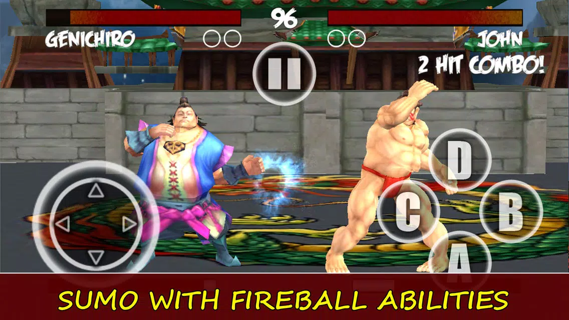 ภาพหน้าจอของ Sumotori Wrestle Jump Fighting