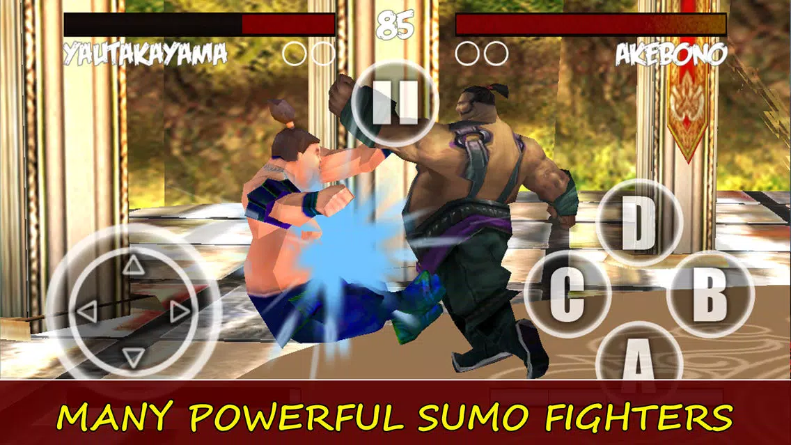 ภาพหน้าจอของ Sumotori Wrestle Jump Fighting