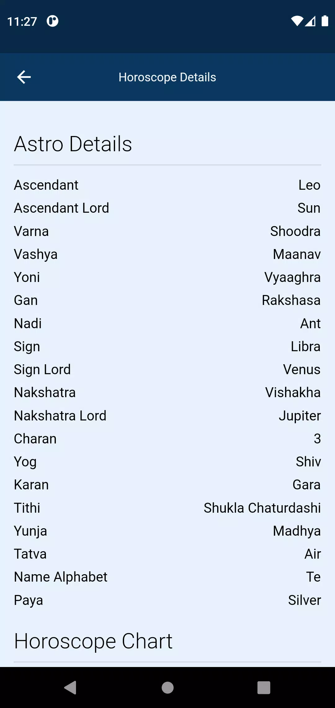 Vedic Astro Info Screenshots