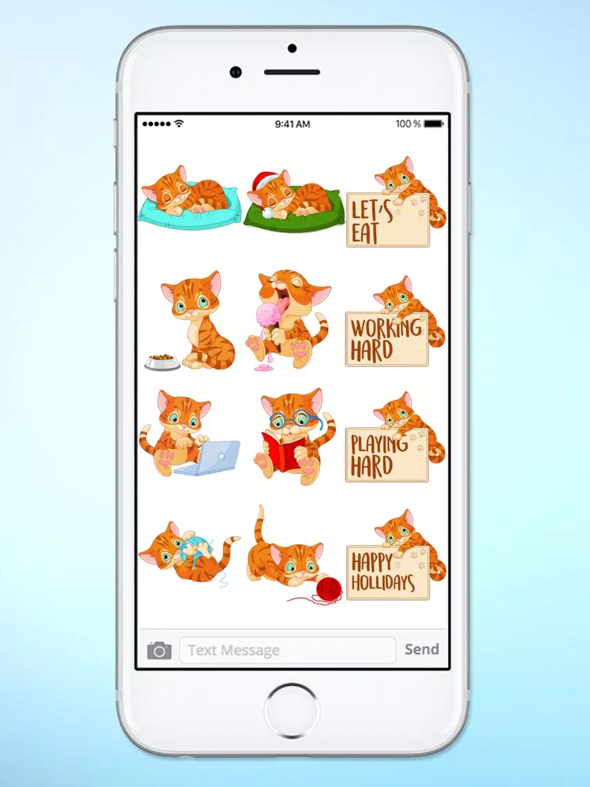 Cute Kitten Messages Sticker Pack iPad Screenshots
