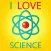 I Love Science Icons Sticker Pack
