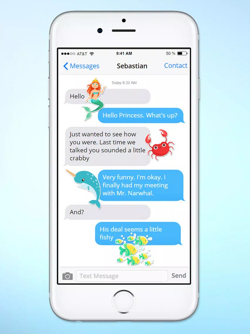 Magical Mermaids & Under Sea Friends Sticker Pack iPad Screenshots