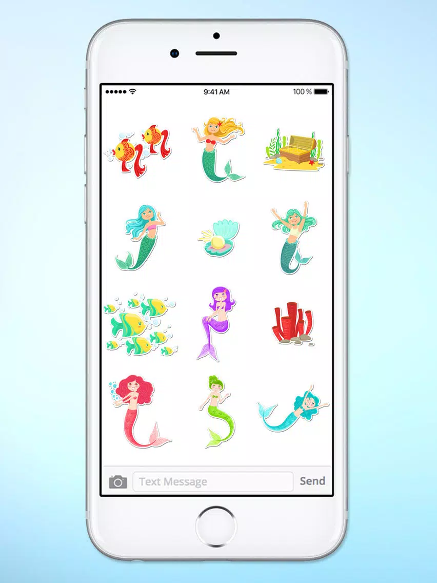 Magical Mermaids & Under Sea Friends Sticker Pack iPad Screenshots