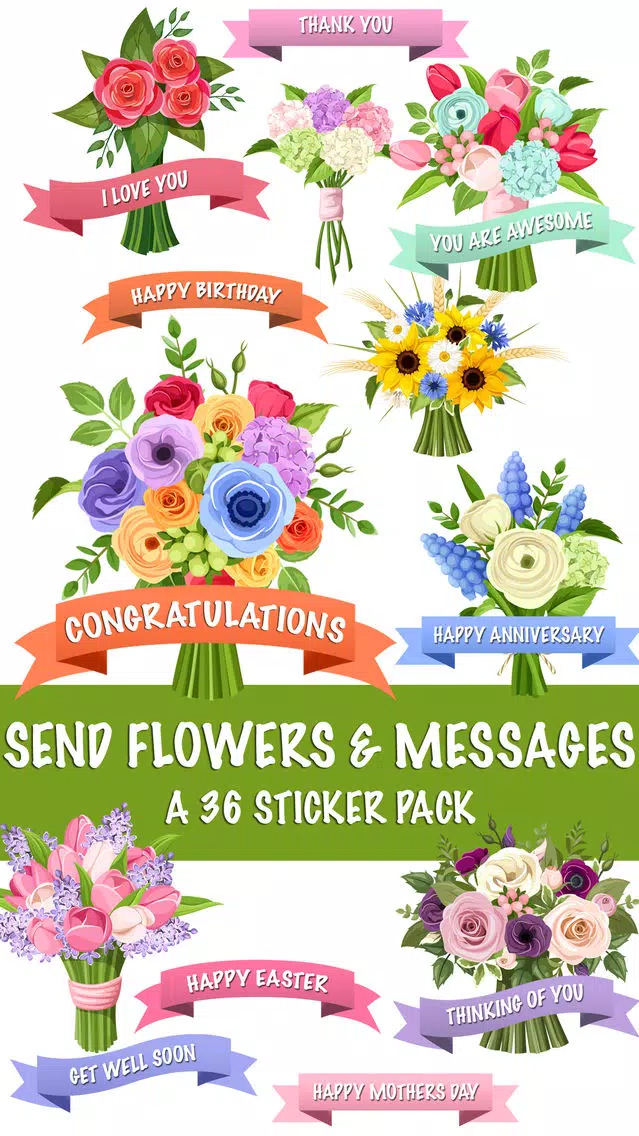 Send Flowers & Messages Sticker Pack Screenshots