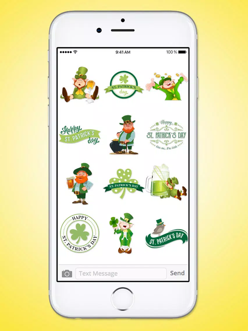 St Patricks Day Leprechaun and Beer Sticker Pack iPad 스크린샷