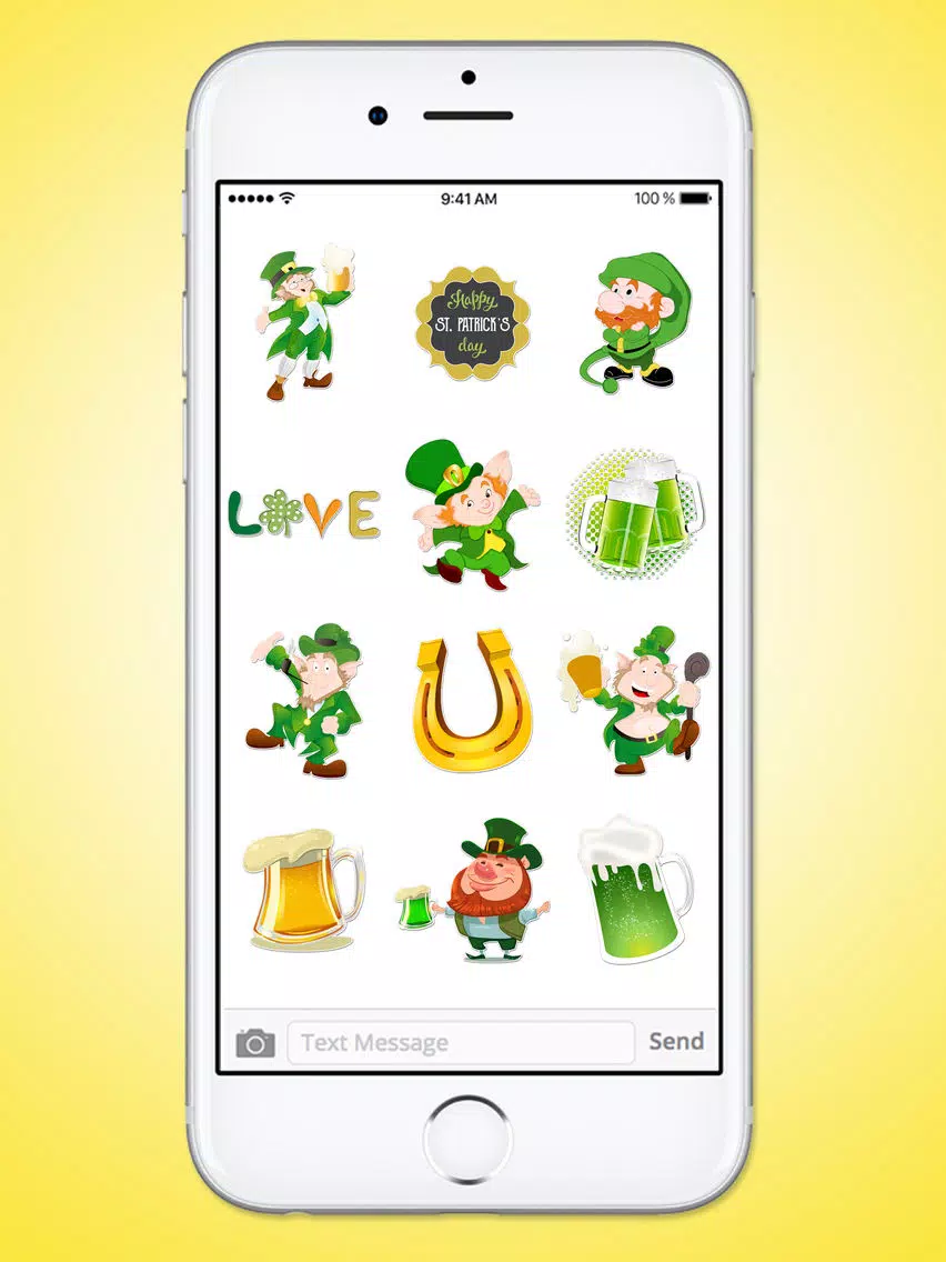 St Patricks Day Leprechaun and Beer Sticker Pack iPad 스크린샷