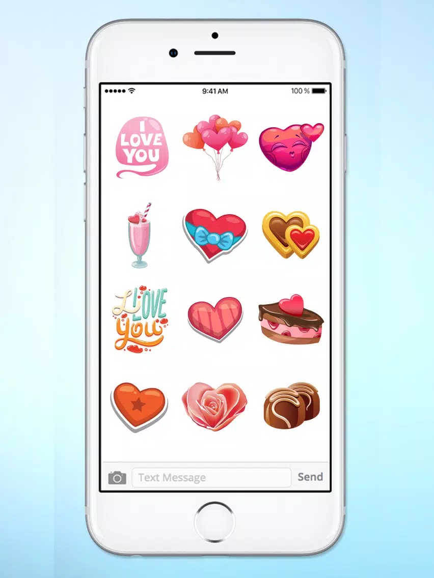 Valentines Day Love and Romance Sticker Pack iPad Screenshots