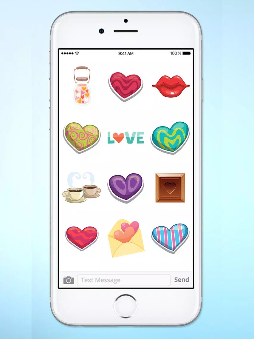 Valentines Day Love and Romance Sticker Pack iPad Screenshots