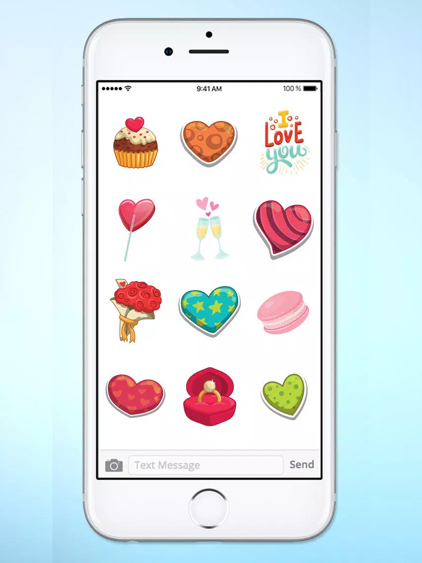 Valentines Day Love and Romance Sticker Pack iPad Screenshots