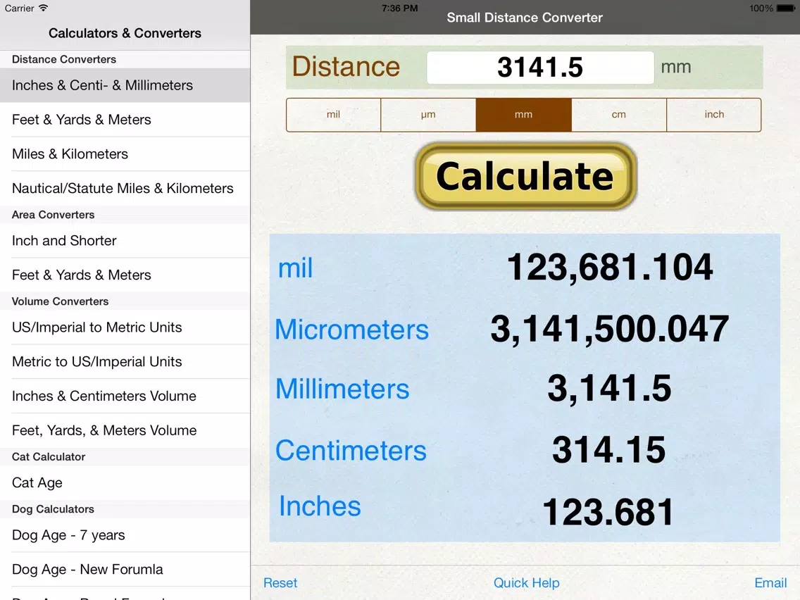 Distance Converter: Feet, Meters, Imperial, & US Unit iPad Screenshots
