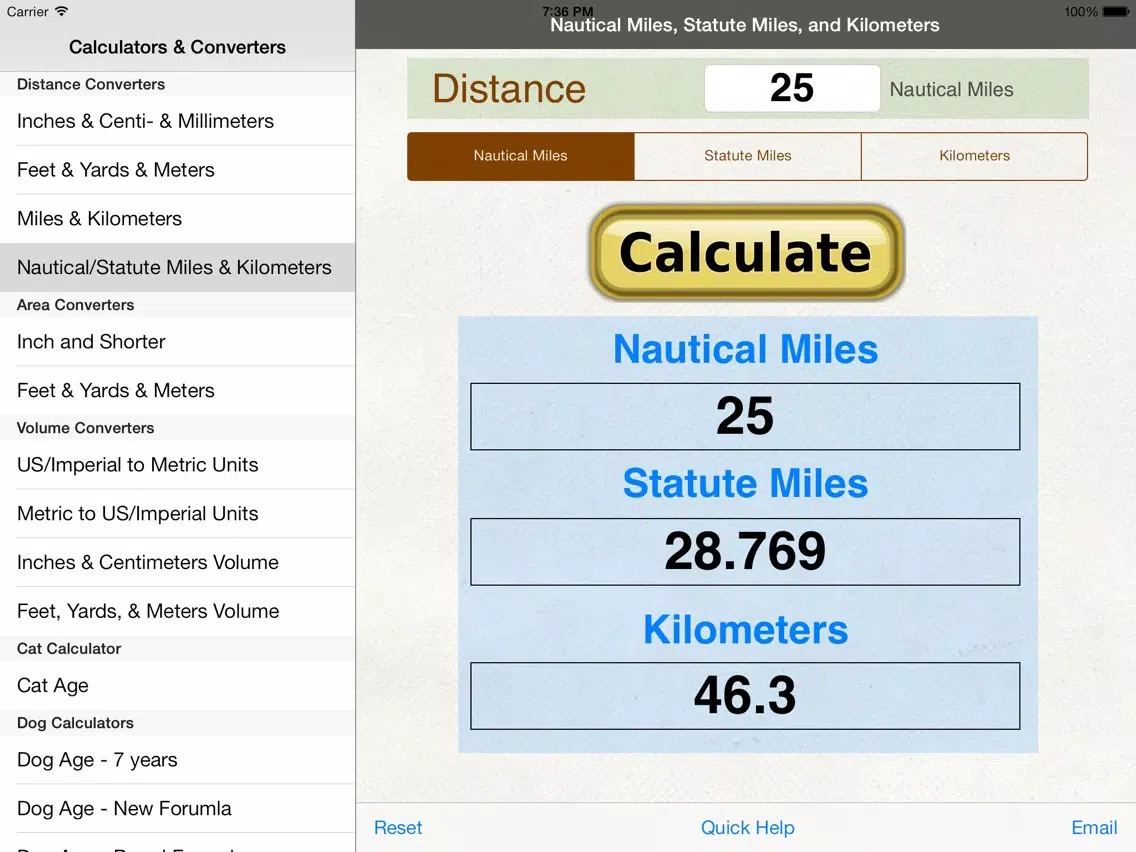 Distance Converter: Feet, Meters, Imperial, & US Unit iPad Screenshots