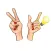 Awesome Hands Stickers - Lady
