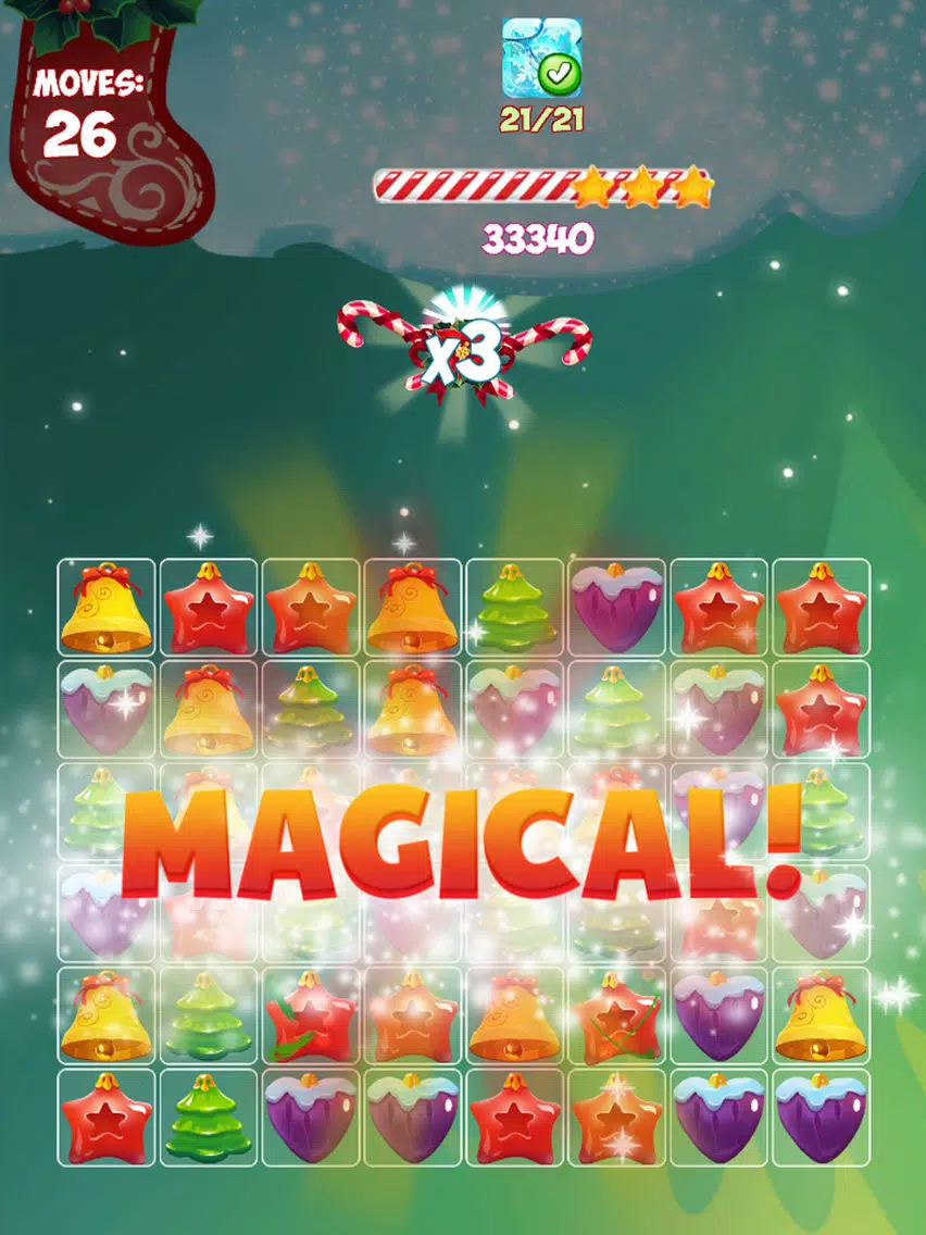 Tangkapan skrin Santa Christmas Match 3 Puzzle iPad
