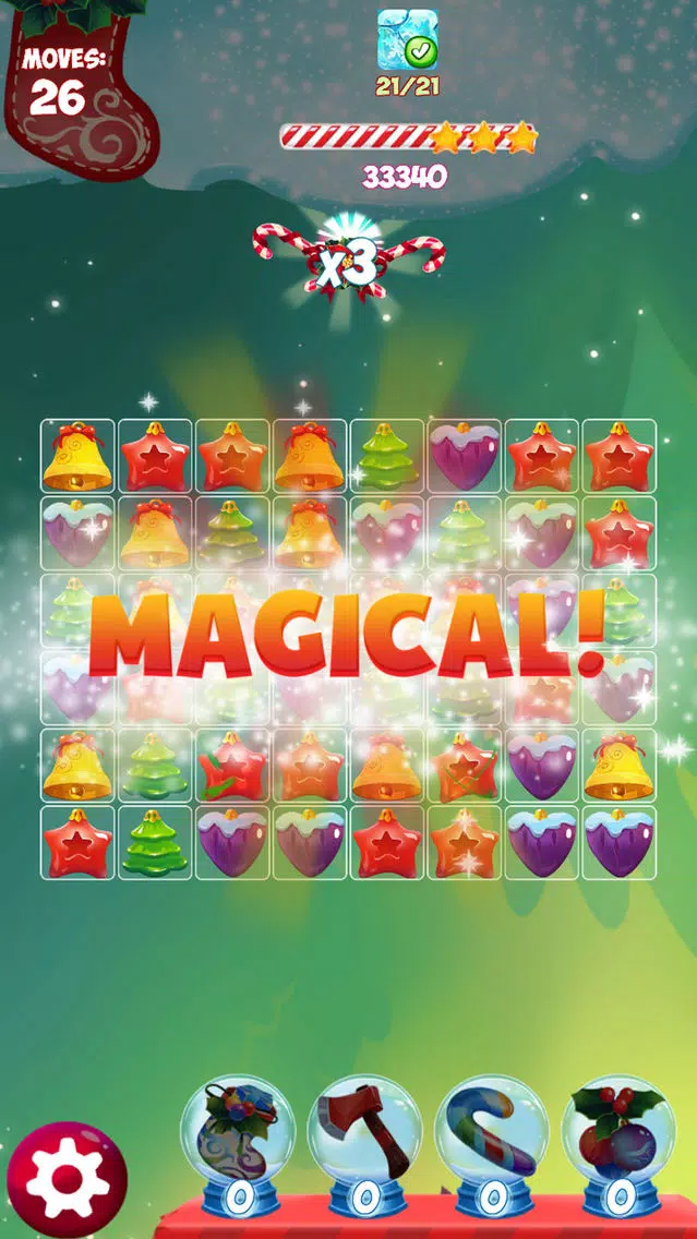 Tangkapan skrin Santa Christmas Match 3 Puzzle