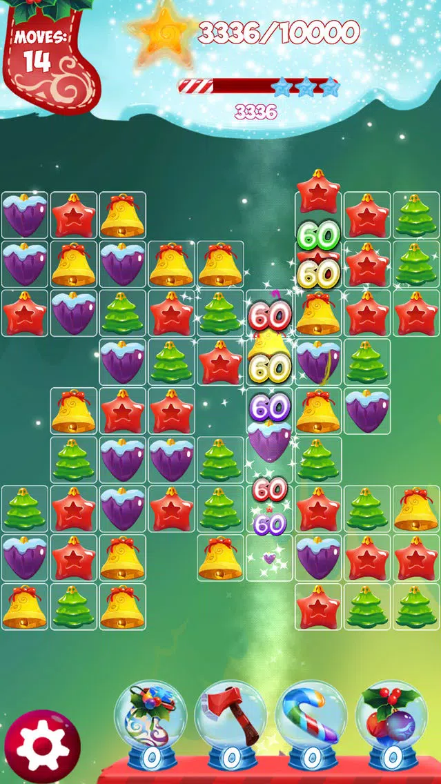 Tangkapan skrin Santa Christmas Match 3 Puzzle